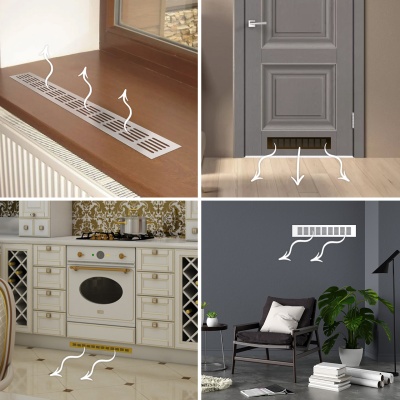 Вентиляционная решетка Благовест бронза (400x60 мм)