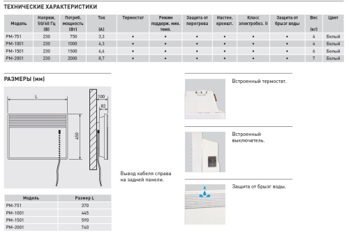 Конвектор Soler Palau PM-1001 Конвектор Soler Palau PM-1001