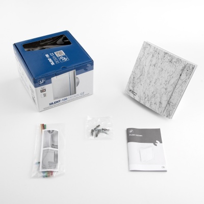 Накладной вентилятор Soler Palau SILENT-100 CZ MARBLE WHITE DESIGN 4C