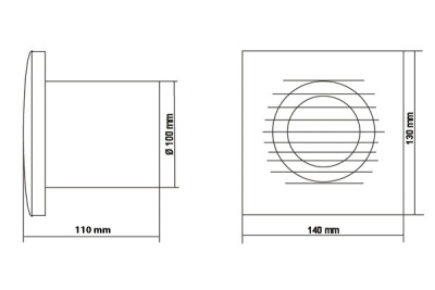 Вытяжной вентилятор Europlast E100 (стандарт)