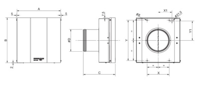 Настенный вентилятор S&P SWF-100