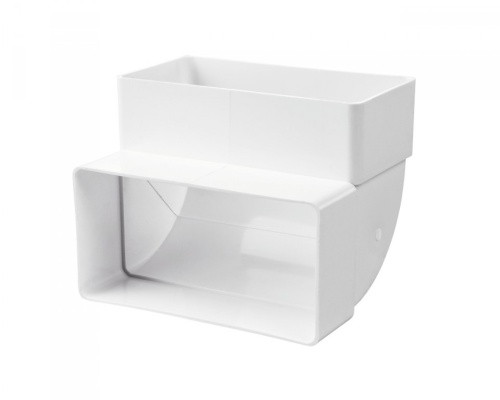 Поворот 90º прямоугольный вертикальный ПВХ (204х60 мм)